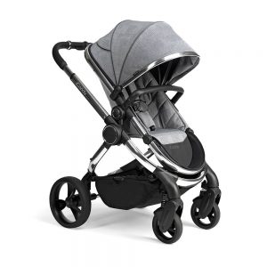 iCandy Peach Pushchair & Carrycot - Chrome Light Grey Check