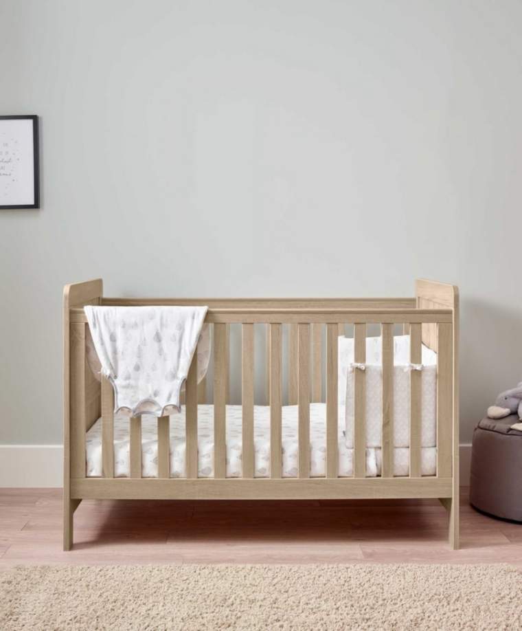 light oak cot