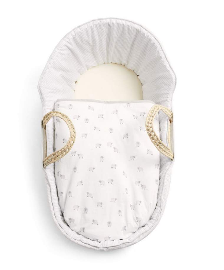 mamas and papas pink moses basket